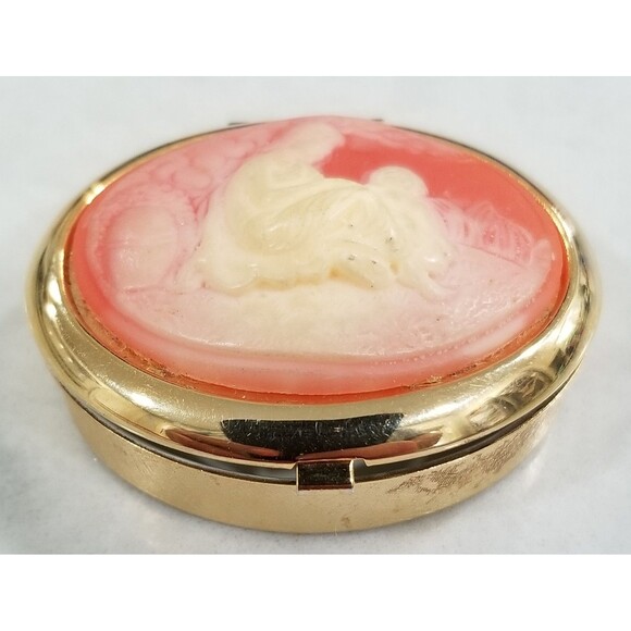 Mother and child cameo pill box - Picture 1 of 8